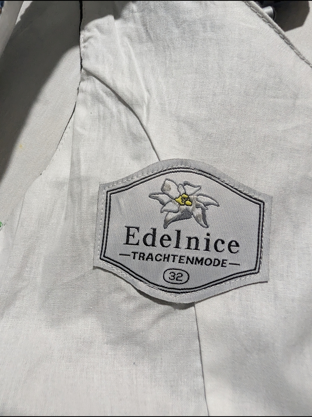 Edelnce Black Dirndl-Style Dress with Blue Embroidered Bodice - Picture 4 of 5